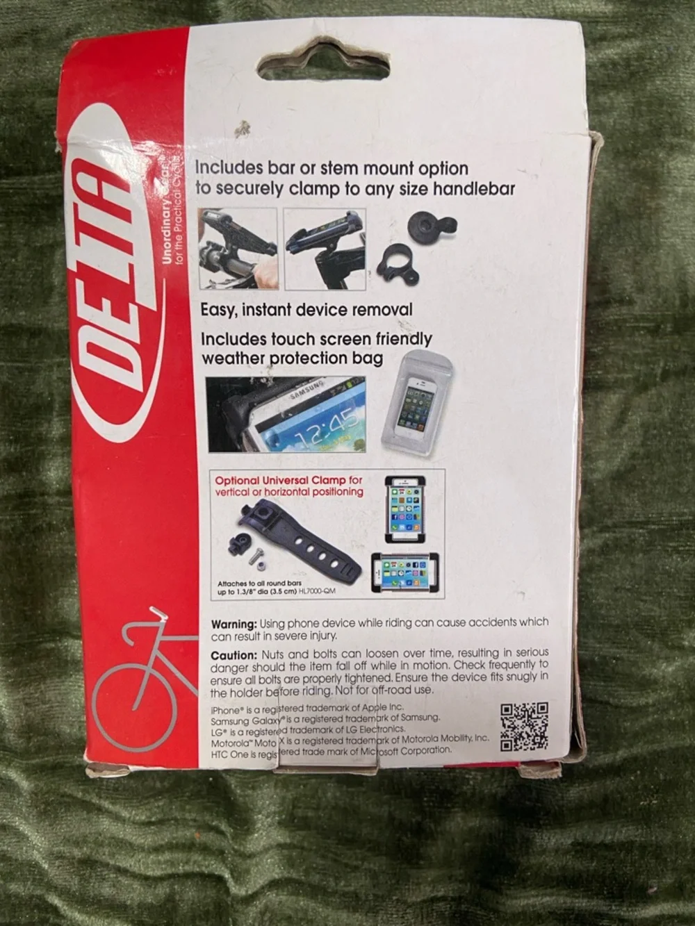 Delta Smartphone Holder for Cycling - Red/White/Black